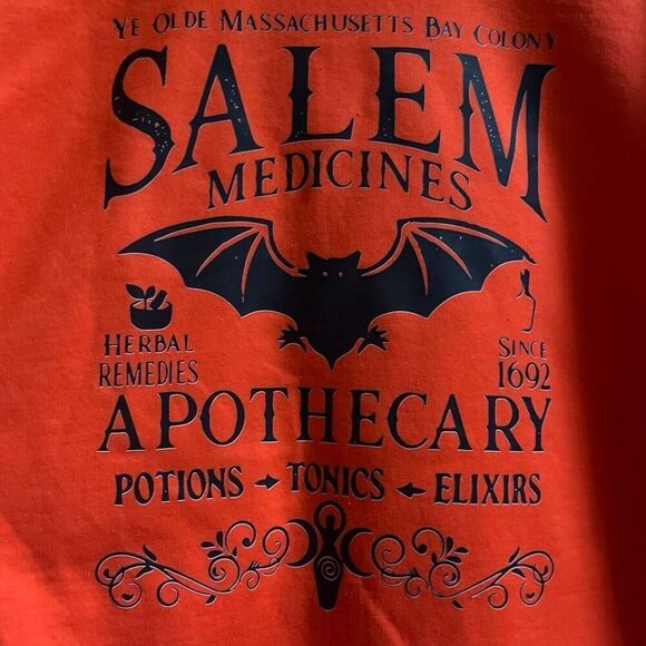 Fall Halloween Graphic Crewneck Sweater Pullover Salem Apothecary NEW Unisex - Picture 6 of 6